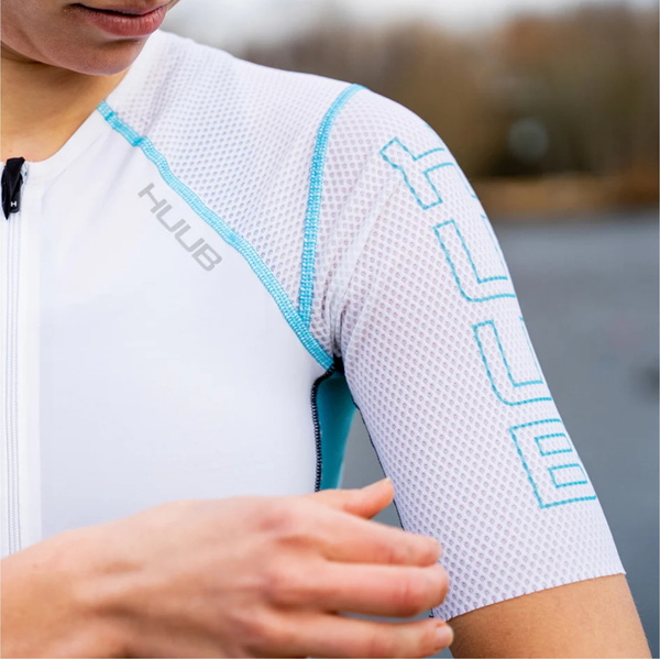 2026 Huub Dames Anemoi 2 Sub22 Trisuit Anewsub22flbw - Zwart/wit / aqua